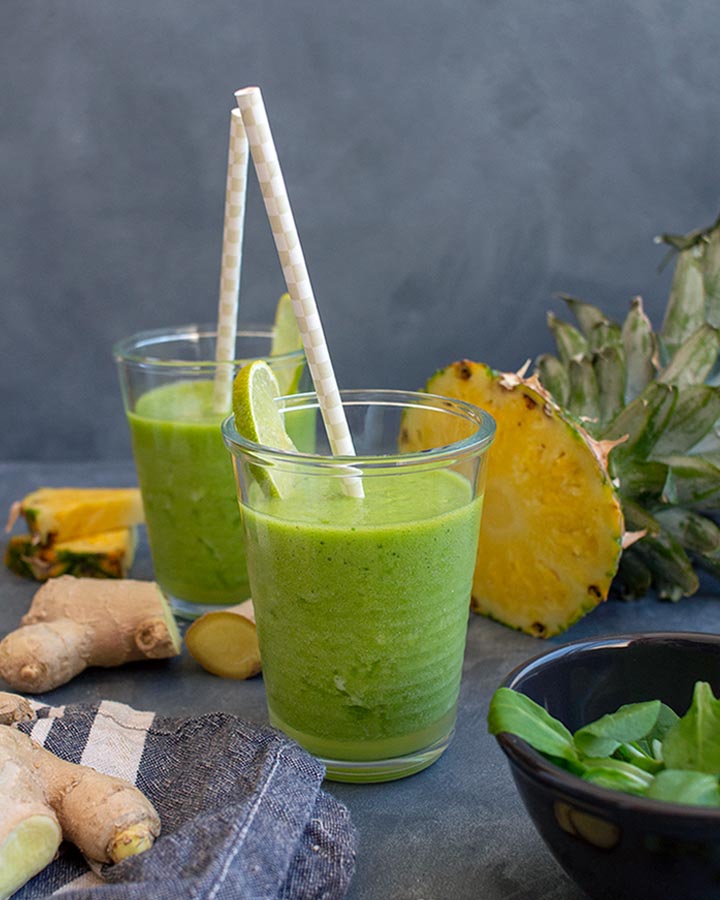 Batido de piña y jengibre