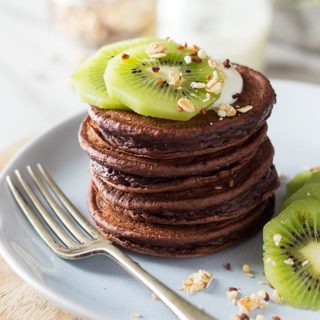 Blinis de chocolate sanos