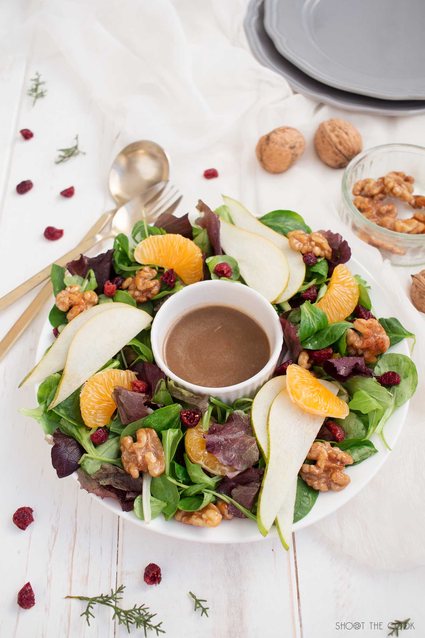 ensalada navideña con pera