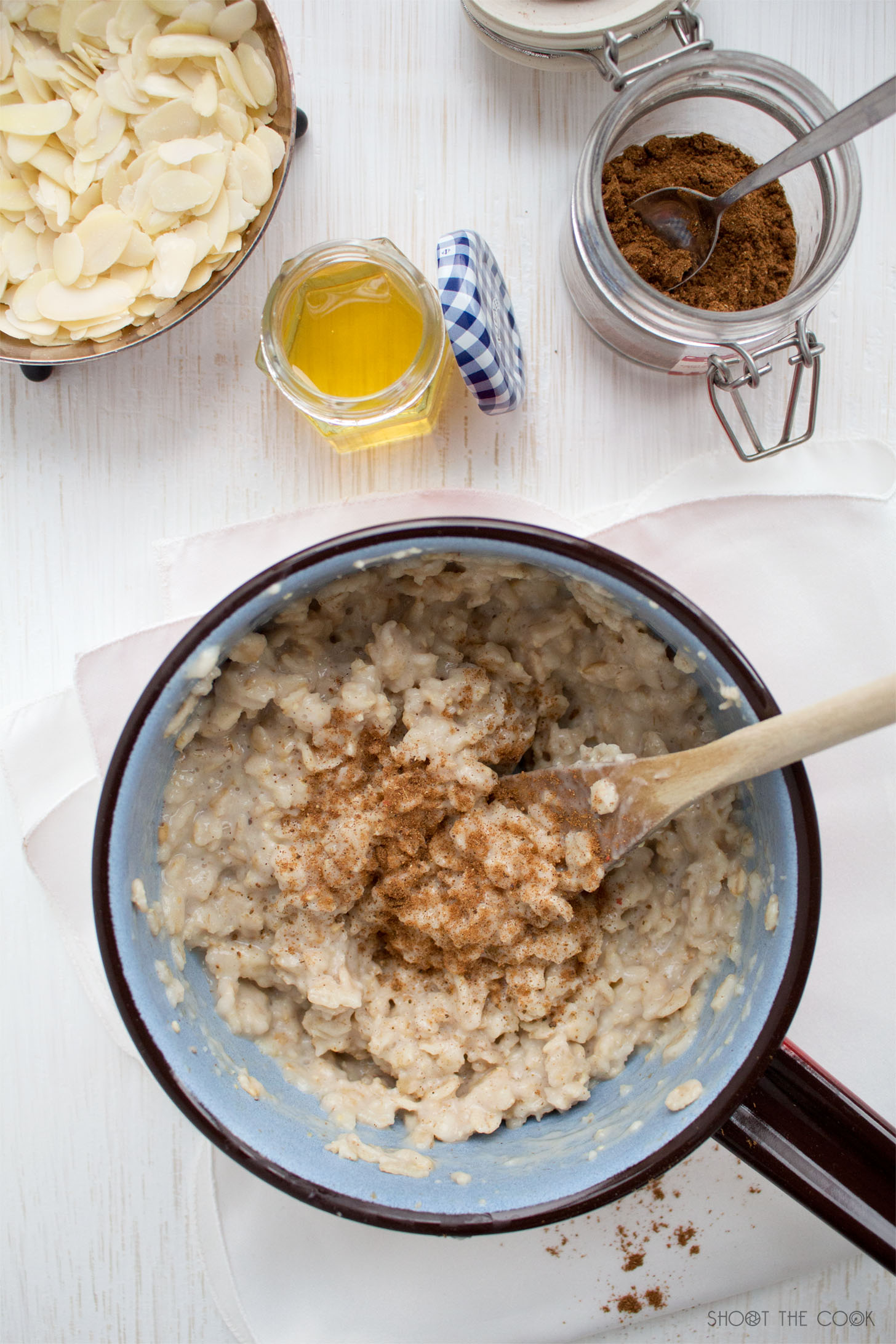 Gachas de avena con uvas