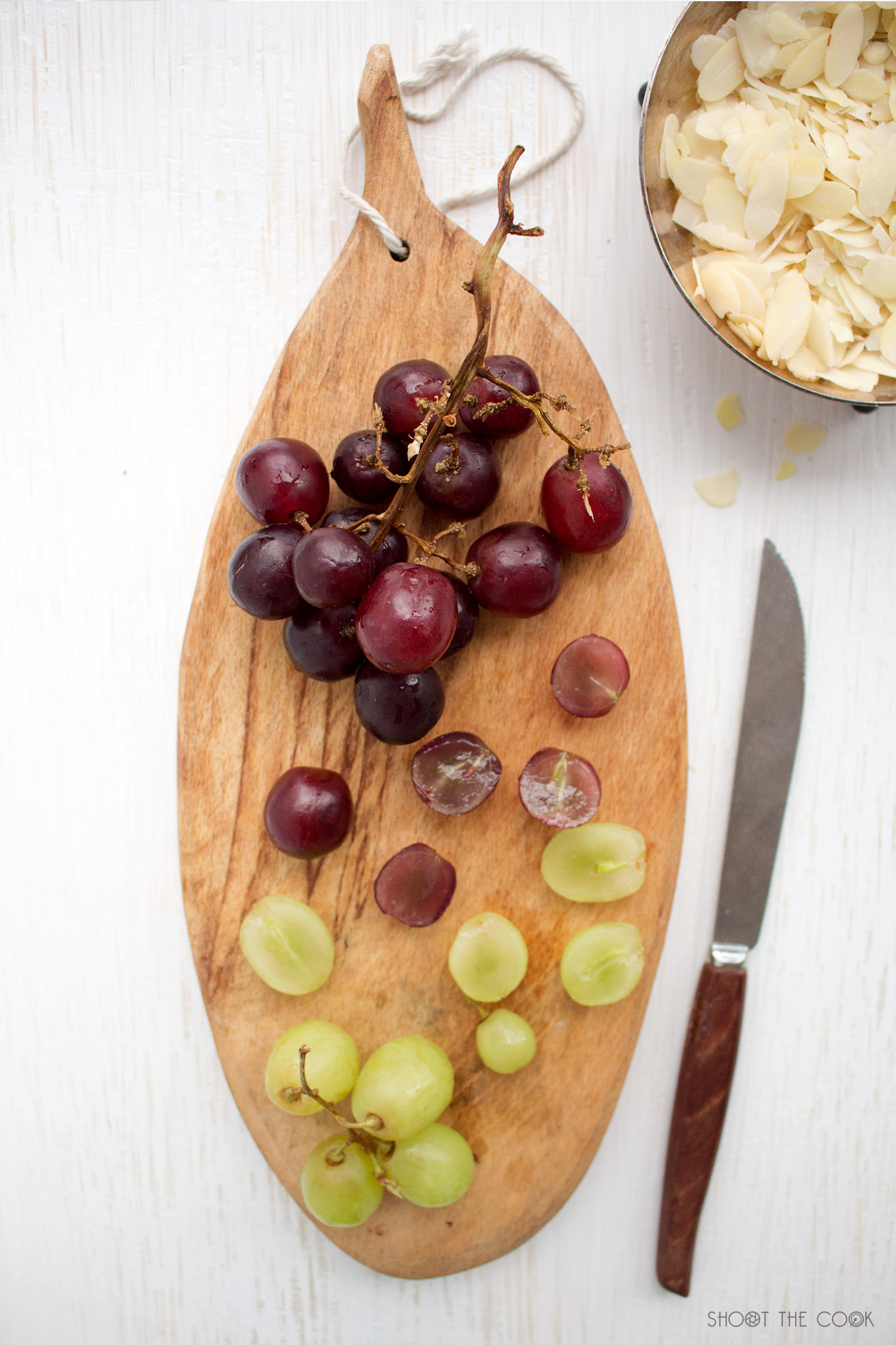 Gachas de avena con uvas