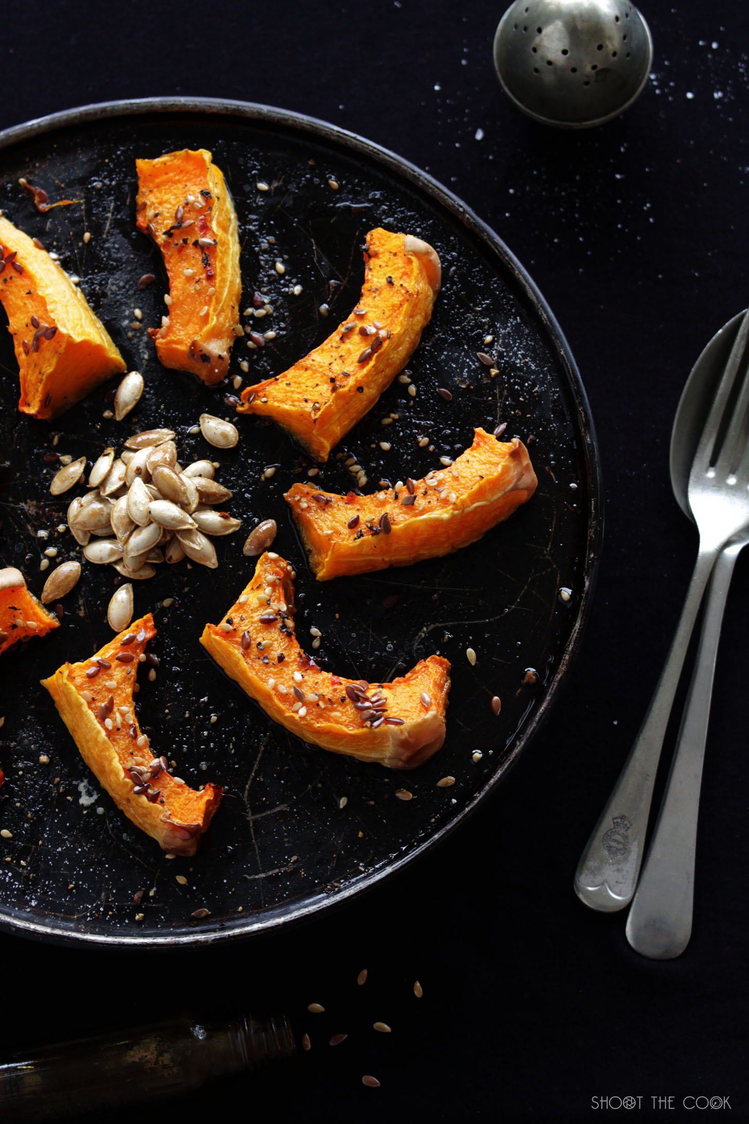 Roasted pumpkin wedges