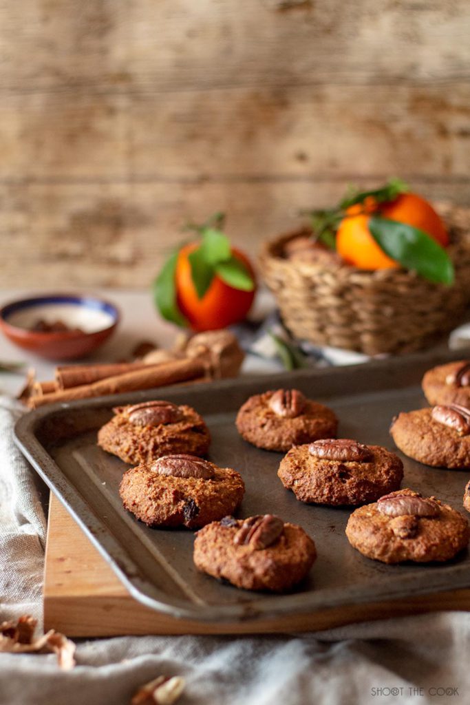 galletas de nuez y avena veganas