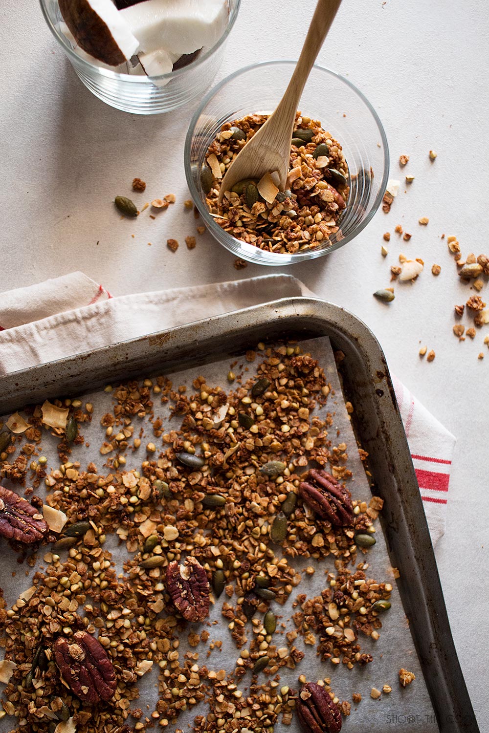 Granola casera de coco