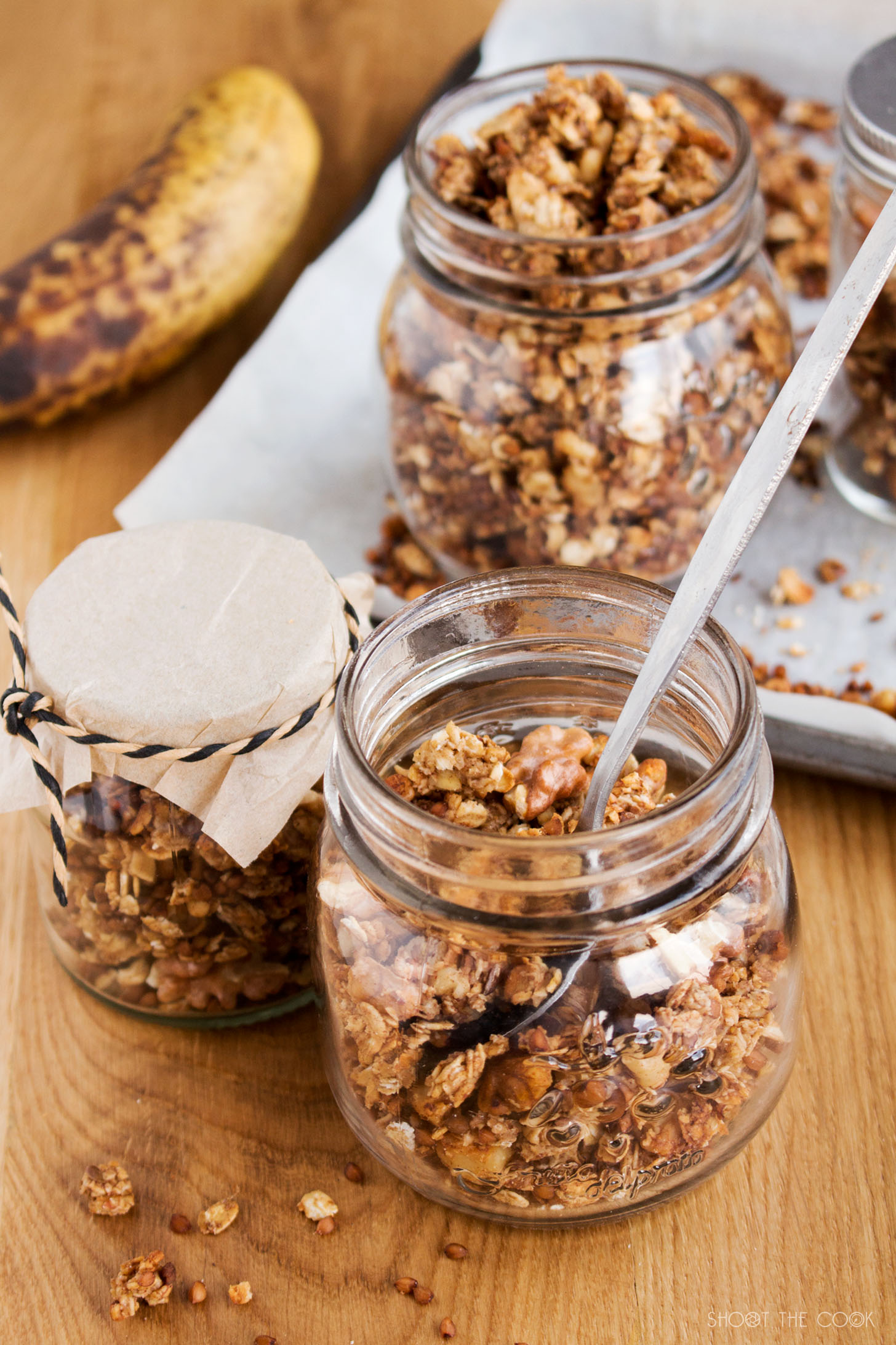 Muesli crujiente de plátano 
