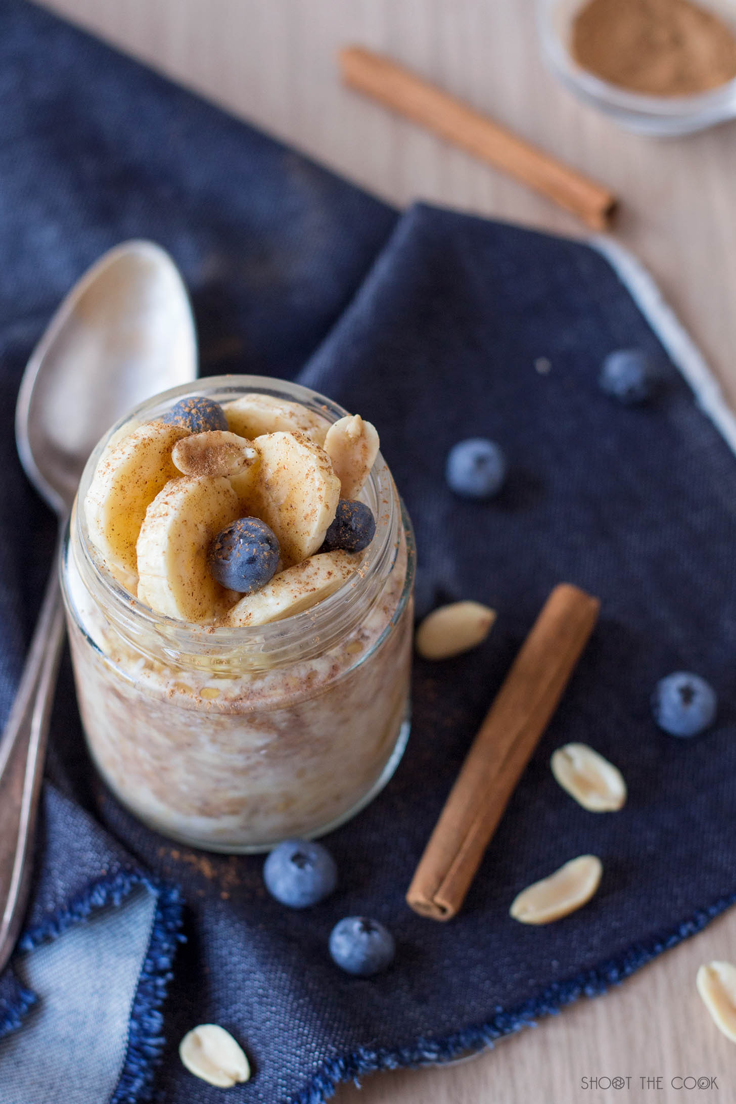 receta de overnight oats o avena remojada