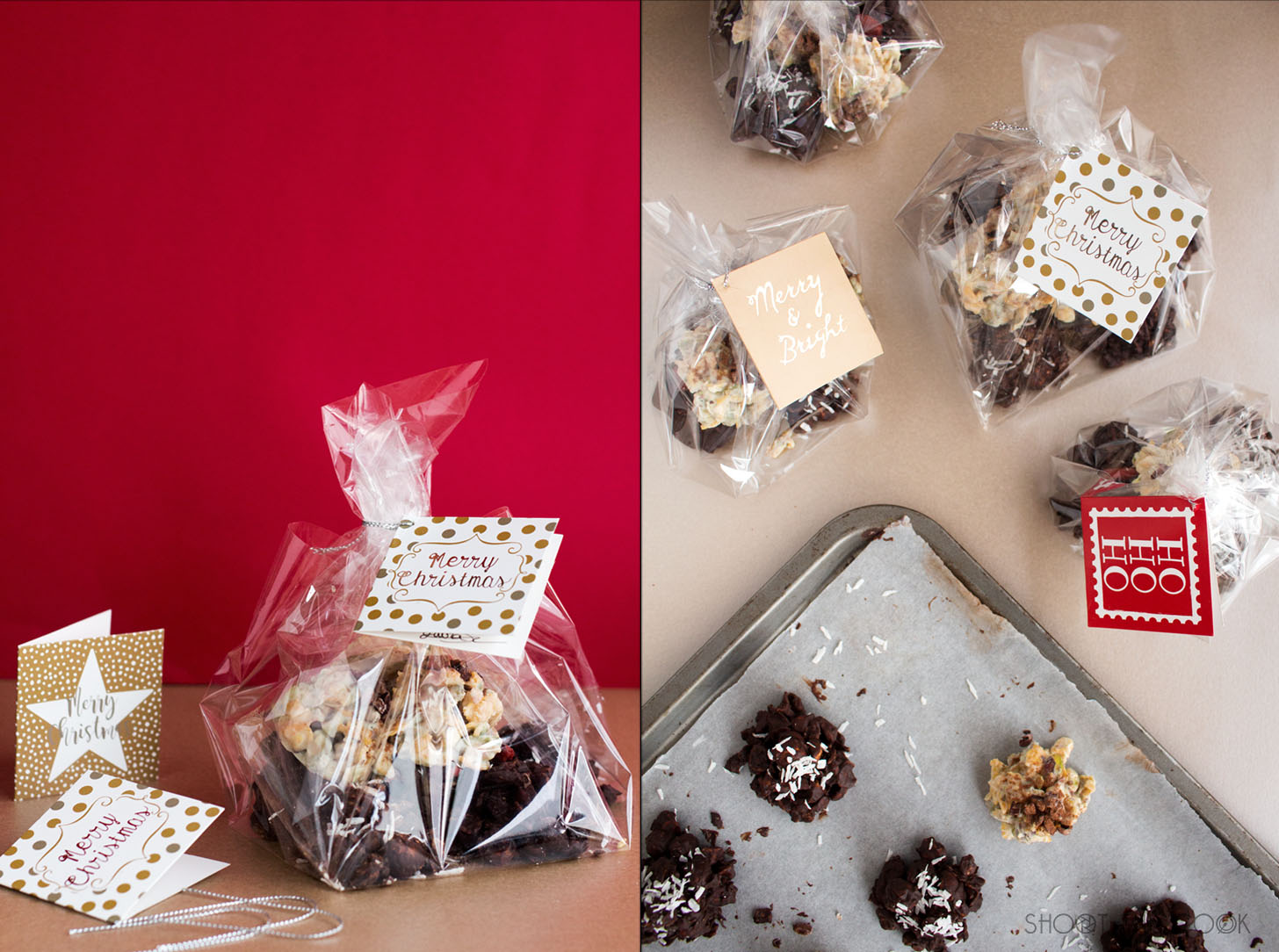 Rocas de chocolate para Navidad