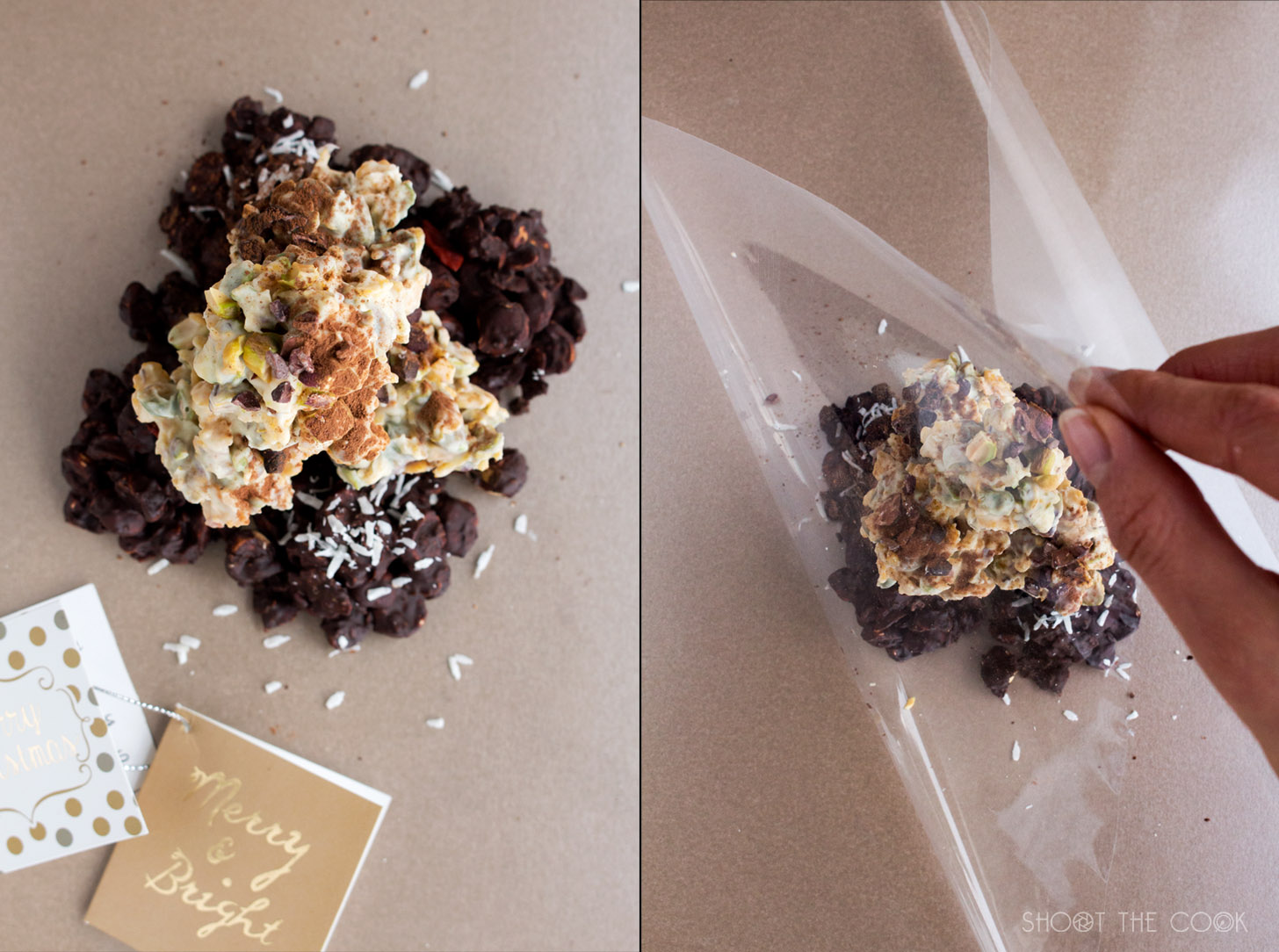 Rocas de chocolate deliciosas