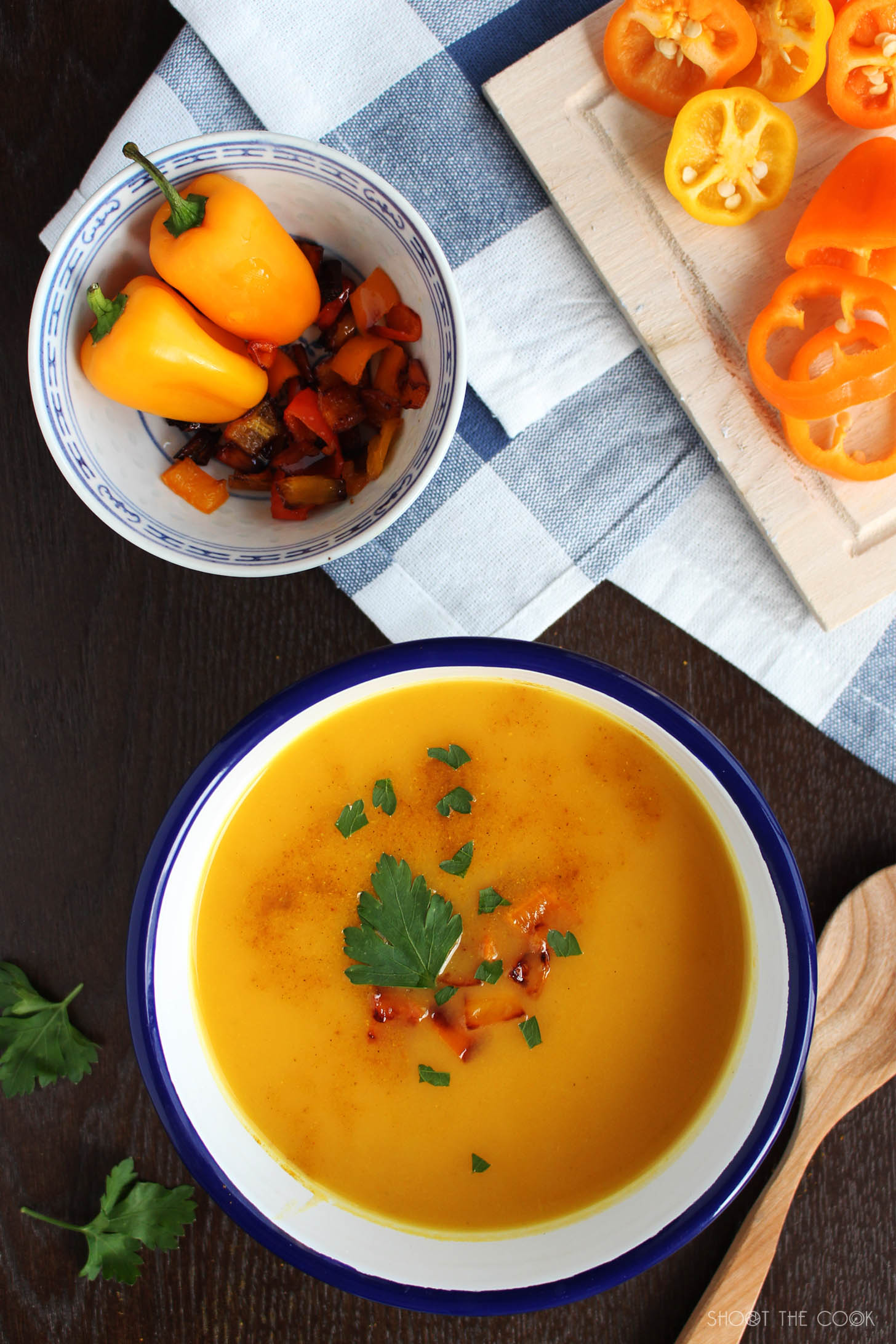 Sopa de calabaza al curry ligera