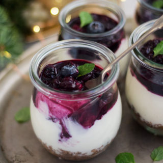 tarta de queso en vasitos