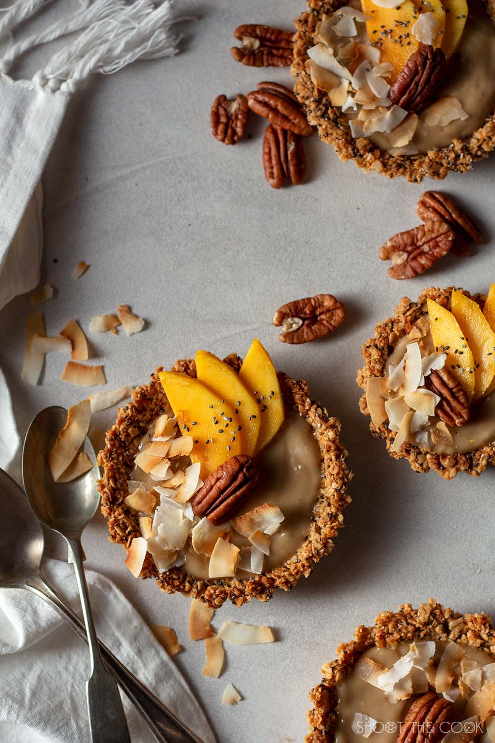 Tartaletas con crema de coco veganas