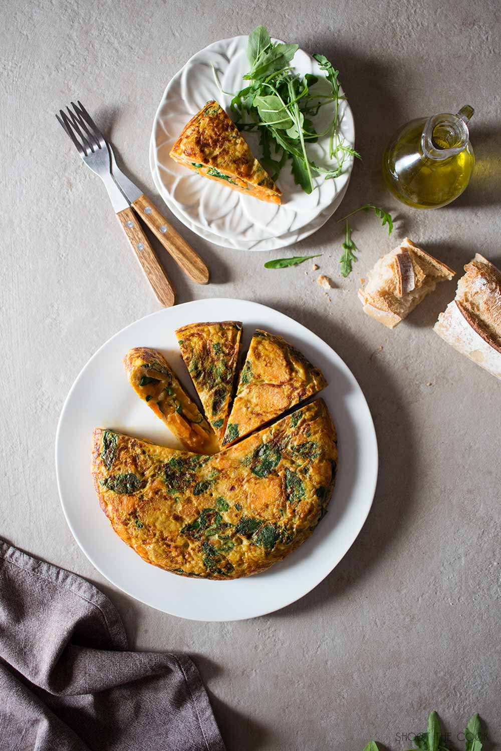 Receta Tortilla de Boniato y Espinacas