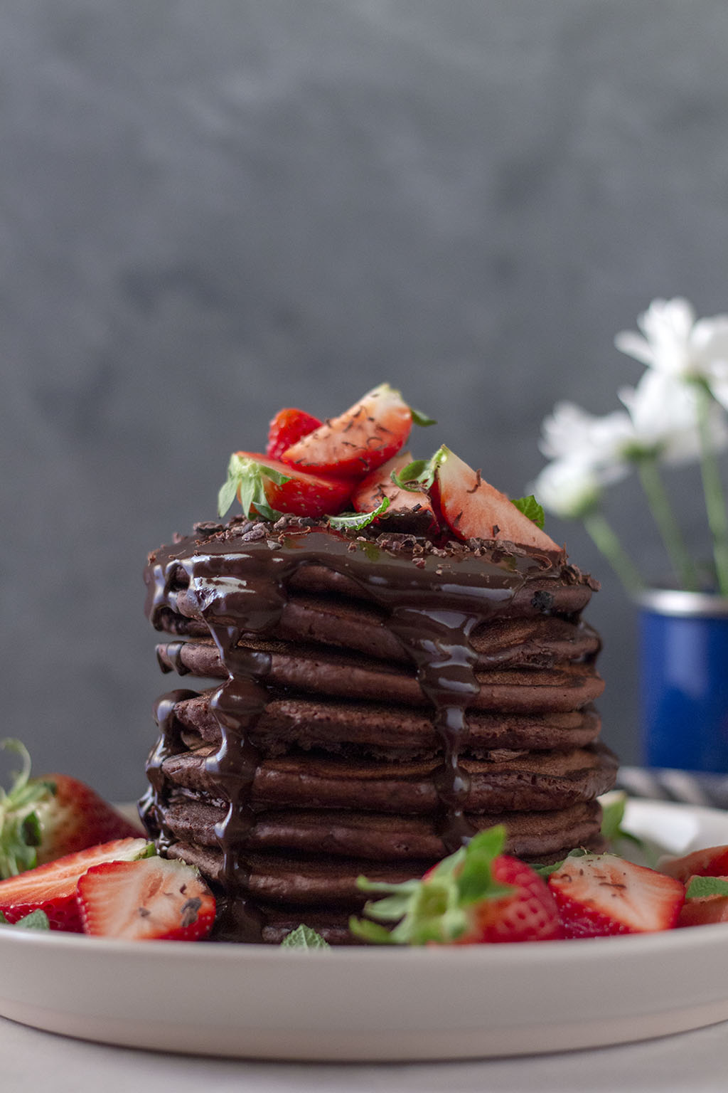 tortitas de chocolate con trozos de chocolate
