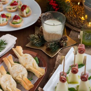 tres aperitivos fáciles originales para Navidad